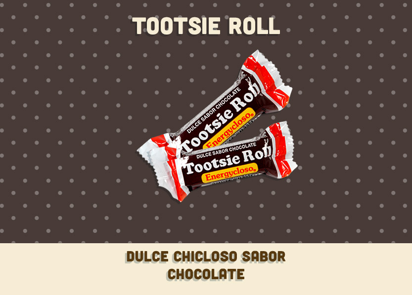 Tutsi Roll, Dulce chicloso sabor chocolate